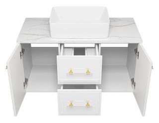 Подвесная тумба под раковину Brevita Shanel SHA-09100-01-01-2Я 100см белый